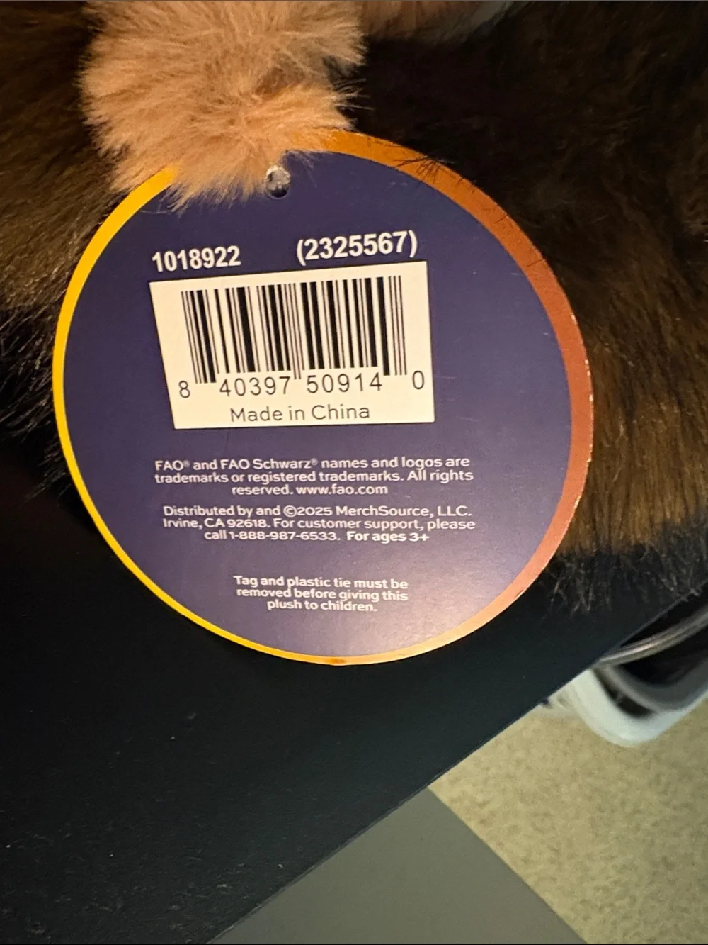 FAO Schwarz Brown Faux-Fur Fox Hat